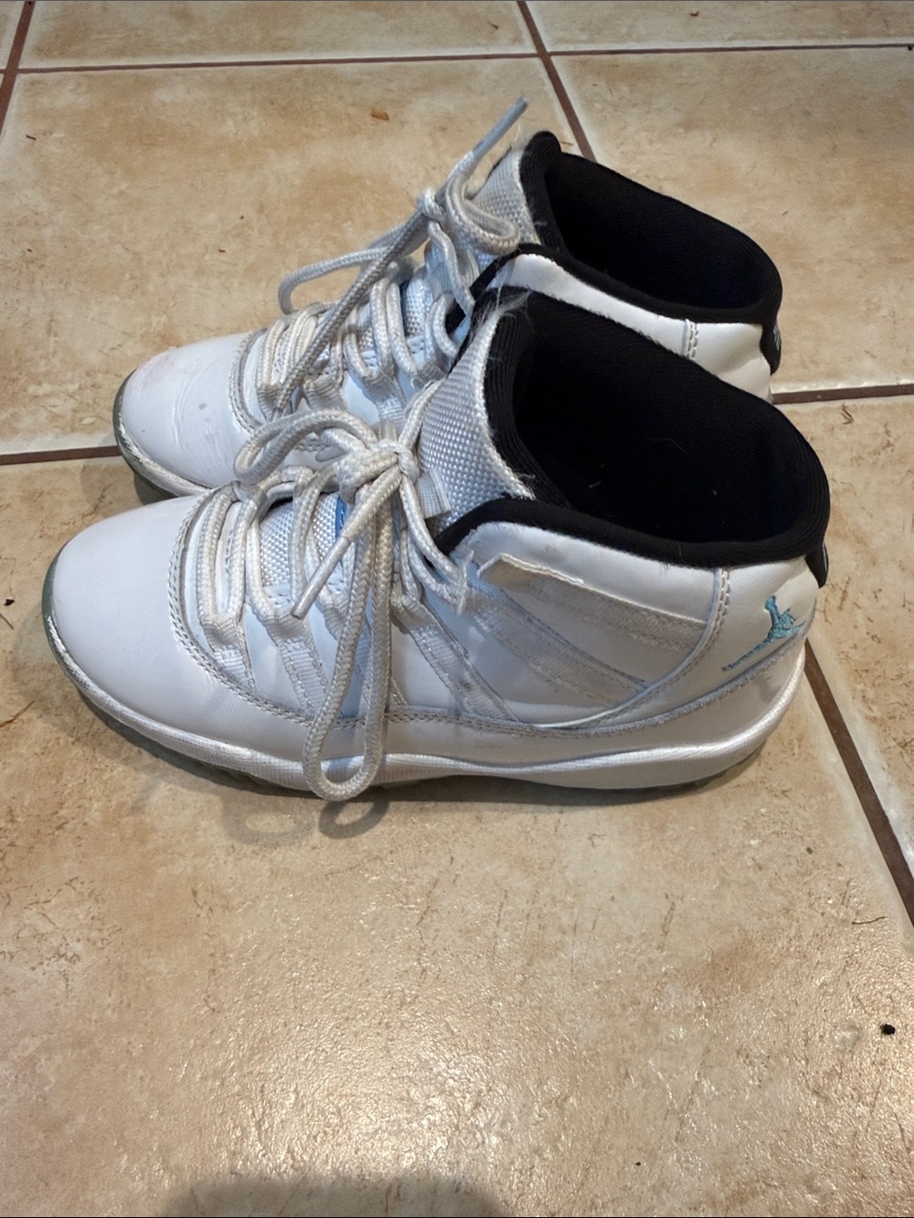 Jordan Kids White and Black Mid-Top Sneakers